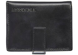 Kaarthouder Maverick All Black super compact RFID leer zwart
