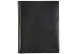 Schrijfmap Maverick All Black A5 inclusief schrijfblok leer zwart