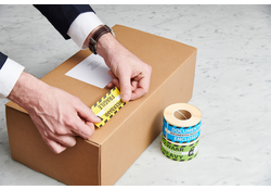 Waarschuwingsetiket Rillprint heavy 46x125mm groen