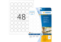 Etiket HERMA Power 10915 rond 30mm wit 1200stuks