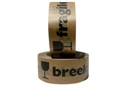 Waarschuwingstape IEZZY 50mmx50m 80p gerecycled papier br/zw