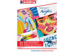 Olie- en Acrylblok edding 30010 A4 10 vel 300 gram wit