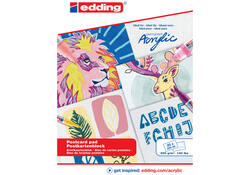 Olie- en Acrylblok edding 30010 A6 20 vel 300 gram wit