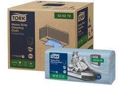 Reinigingsdoek Tork Heavy-Duty W4 gevouwen absorberend 105 vel blauw 530279