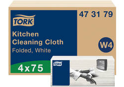 Reinigingsdoek Tork Kitchen Cleaning W4 extra absorberend wit 473179