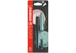 Vulpen STABILO Flow medium pastel turquoise blister à 1 stuk