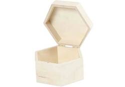 Kistje Creativ Company zeshoek 12x7cm triplex