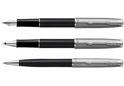 Vulpen Parker Sonnet Essential sandblasted CT matte black lacquer fijn