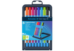 Balpen Schneider Slider Edge extra breed assorti etui à 8 stuks