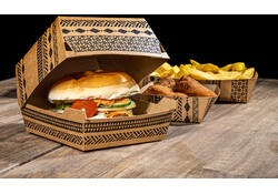 Hamburgerdoos Maori 115x110x70mm karton bruin 320stuks