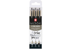 Fineliner Sakura Pigma Micron 05 set zwart & grijs 3 maten