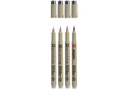 Fineliner Sakura Pigma Micron lichtgrijs set 4 maten