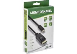Kabel inLine USB-C Displayport 3.1 4K M/M 2 meter zwart