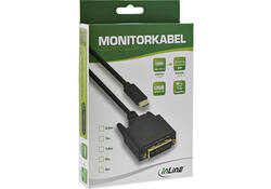 Kabel inLine USB-C DVI 24+1 3.1 1080P M/M 2 meter zwart