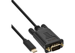 Kabel inLine USB-C VGA 3.1 M/M 2 meter zwart