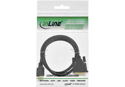 Kabel inLine HDMI DVI 18+1 pin M/M 2 meter zwart