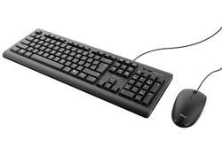 Toetsenbord Trust Primo + muis zwart