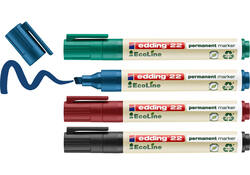 Viltstift edding 22 Ecoline schuin assorti set à 4 stuks