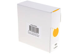 Etiket Rillprint 25mm 500st op rol fluor oranje