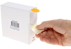 Etiket Rillprint 25mm 500st op rol fluor oranje