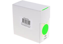 Etiket Rillprint 35mm 500st op rol fluor groen