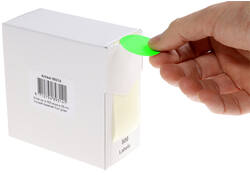 Etiket Rillprint 35mm 500st op rol fluor groen