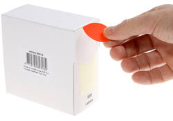 Etiket Rillprint 35mm 500st op rol fluor rood