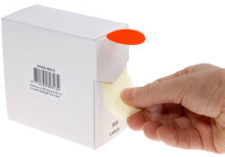 Etiket Rillprint 35mm 500st op rol fluor rood