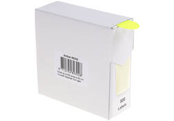 Etiket Rillprint 25mm 500st op rol fluor geel