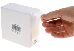 Etiket Rillprint 35mm 500st op rol wit
