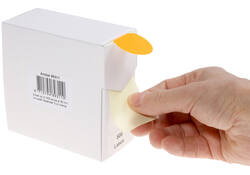 Etiket Rillprint 35mm 500st op rol fluor oranje
