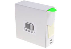 Etiket Rillprint 25mm 500st op rol fluor groen