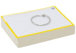 Flashcards A7 Geel incl. clipring