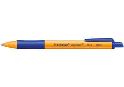 Balpen STABILO pointball 6030/41 medium blauw blister à 2 stuks