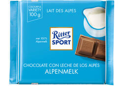 Chocolade Ritter Sport alpenmelk 100gr