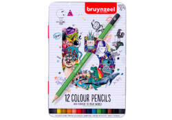 Kleurpotlood Bruynzeel wit blik 12 stuks