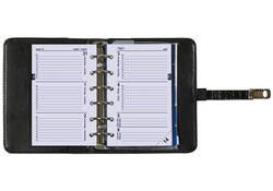 Organizer Kalpa Pocket inclusief agenda 2025-2026 7dagen/2pagina's croco zwart