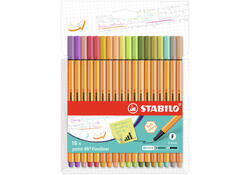 Fineliner STABILO point 88/18 fijn assorti set à 18 stuks