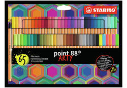 Fineliner STABILO point 88/65 Arty fijn assorti set à 65 stuks