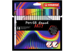 Brushstift STABILO Pen 568/24 Arty assorti set à 24 stuks