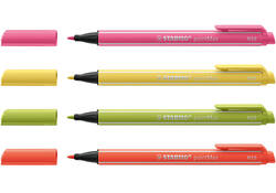 Viltstift STABILO pointMax 488/4 medium assorti pastel etui à 4 stuks