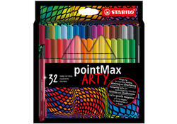 Viltstift STABILO pointMax 488/32 Arty medium assorti etui à 32 stuks