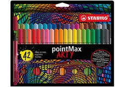 Viltstift STABILO pointMax 488/42 Arty medium assorti etui à 42 stuks