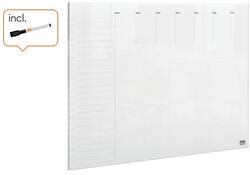 Weekplanner Nobo transparant acryl A4