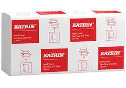 Handdoek Katrin Z-vouw 2-laags wit 240x240mm