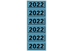 Rugetiket Elba 2022 57x25mm blauw