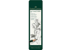 Potlood Faber-Castell Jumbo 9000 6 hardheden in blik