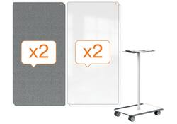 White- en Memobord systeem Nobo Move & Meet 1800x900mm