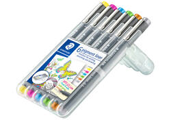 Fineliner Staedtler Pigment 308 0,5mm set à 6 kleuren