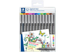 Fineliner Staedtler Pigment 308 0,5mm set à 12 kleuren